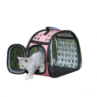 HKM-4218813 Foldable Transparent Pet Handbag for Small Dogs and Cats, Waterproof EVA Material, Lightweight Design