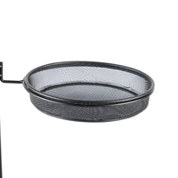 HKM-4220349 93-Inch Black Metal Bird Feeding Station with Four Hooks and Water Bowl