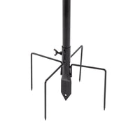 HKM-4220349 93-Inch Black Metal Bird Feeding Station with Four Hooks and Water Bowl