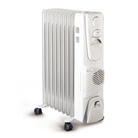 HKM-422099 5-Fin Oil Filled Electric Radiator Heater with Adjustable Thermostat and Safety Features