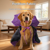 HKM-4221373 Stylish Halloween Pet Cape in Yellow and Purple - Casual Polyester Costume for Pets
