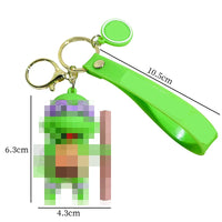HKM-422163 Cute Cartoon Martial Arts Doll Keychain Pendant - PVC Rubber Silicone Keychain