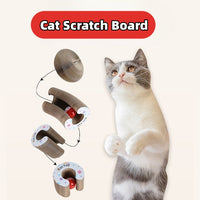 HKM-4222525 Interactive Foldable Cat Scratch Board with Bell – Corrugated Paper Cat Climbing Toy