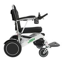 HKM-422355 Aluminum Wheelchair with 12-Inch Wheels, 20km Driving Range, 120kg Capacity, 6 km/h Speed, Foldable Design