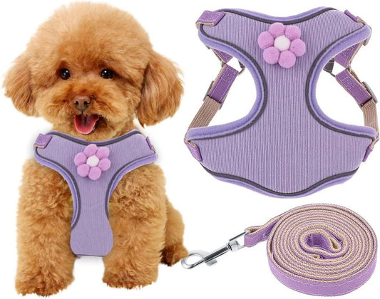 HKM-422355 Breathable Mesh Dog Harness with Reflective Strips and Quick Release Buckle for Small to Large Dogs