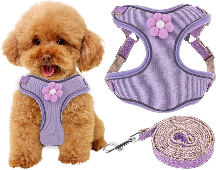 HKM-422355 Breathable Mesh Dog Harness with Reflective Strips and Quick Release Buckle for Small to Large Dogs