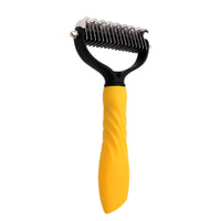 HKM-4223805 Pet Grooming Tool for Cats & Dogs - Hair Shedding & Dematting Comb with Ergonomic Grip, Stainless Steel Teeth