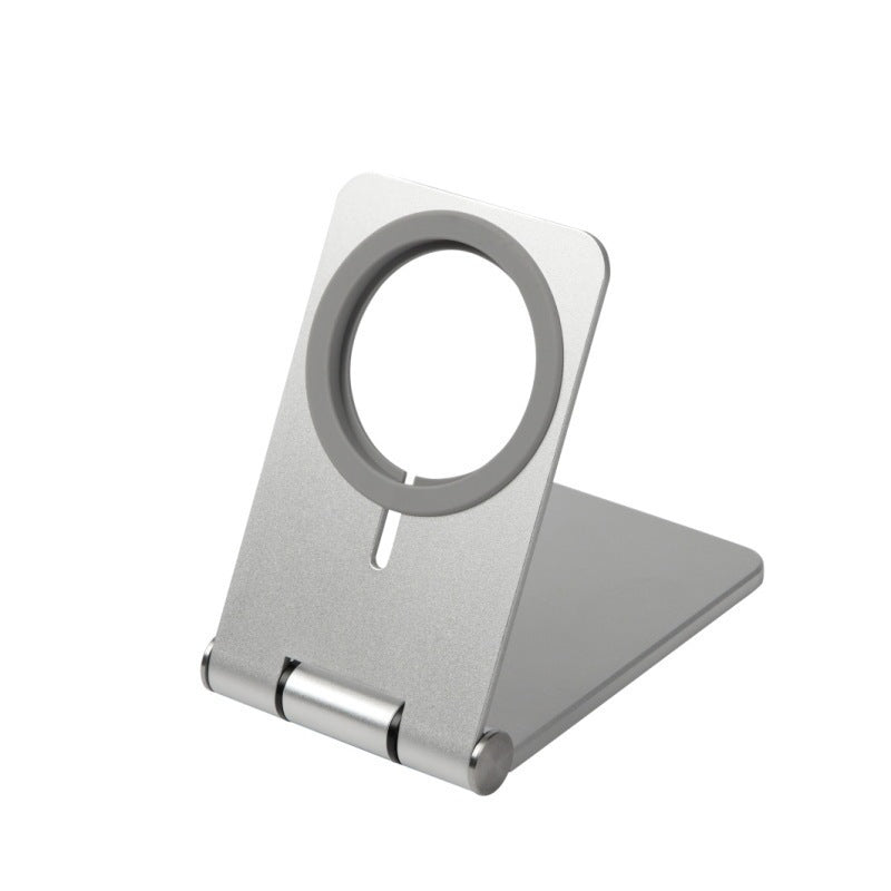 HKM-422547 Magnetic Wireless Charger C10 for Apple Devices - Desktop Charging Base in Silver