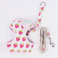 HKM-422675 Cute Fruit Cat Walking Rope with Anti-Breakaway Design in Pink, Green, and Yellow
