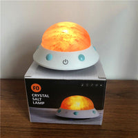 HKM-422995 UFO Shaped Himalayan Crystal Salt Lamp for Ambient Wellness and Decor