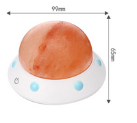HKM-422995 UFO Shaped Himalayan Crystal Salt Lamp for Ambient Wellness and Decor