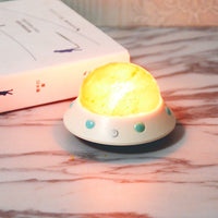HKM-422995 UFO Shaped Himalayan Crystal Salt Lamp for Ambient Wellness and Decor