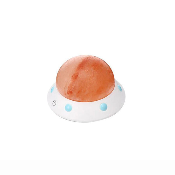HKM-422995 UFO Shaped Himalayan Crystal Salt Lamp for Ambient Wellness and Decor
