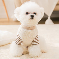 HKM-4230461 Cozy Patchwork Coral Velvet Hoodie for Cats and Dogs in Brown