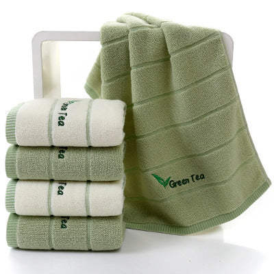 HKM-423059 Soft Pure Cotton Embroidered Face Towel - Quick Absorbency, Ideal for Gym & Travel, 34x74cm