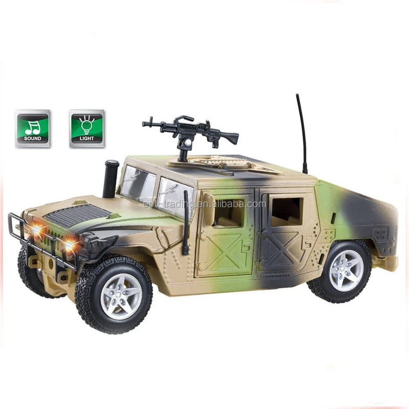 HKM-423123 Diecast 1:24 Alloy Toy Car Model with Light and Sound for Kids