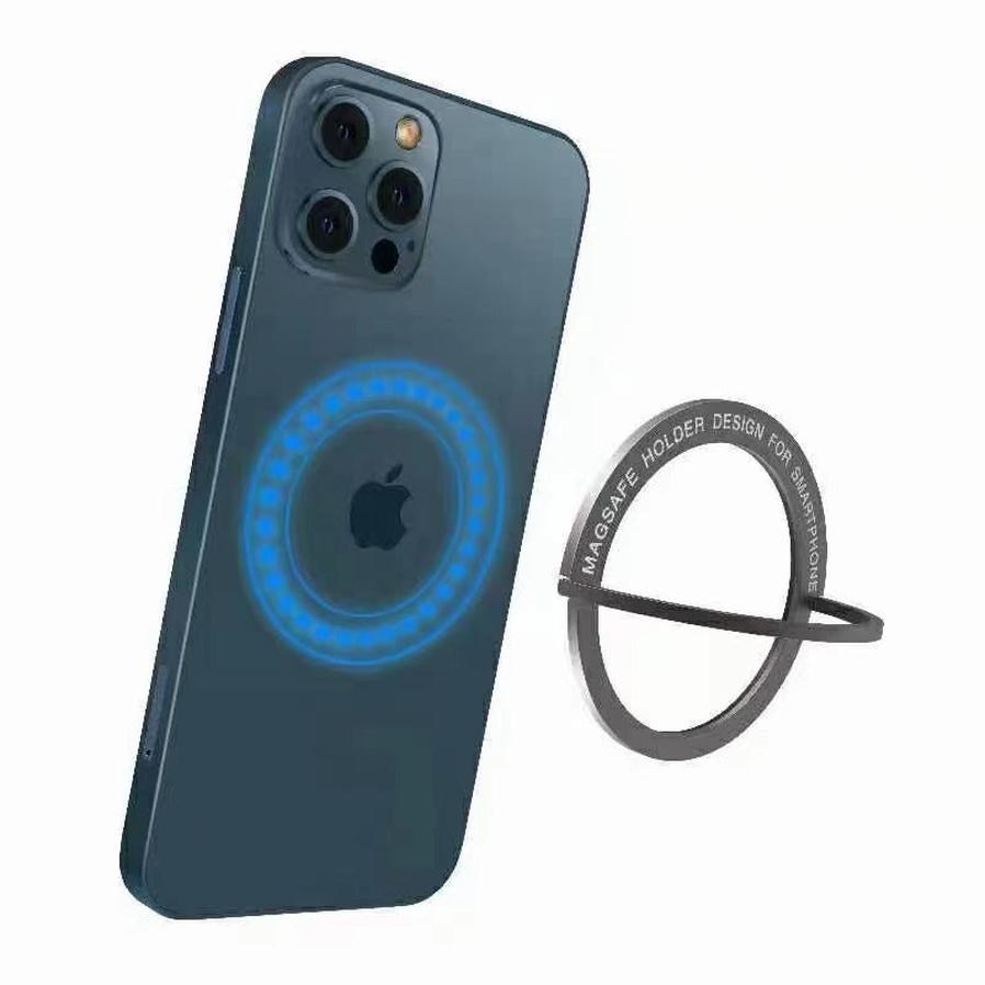 HKM-423187 Magnetic Suction Ring Holder for Mobile Phones with Wireless Charging Support