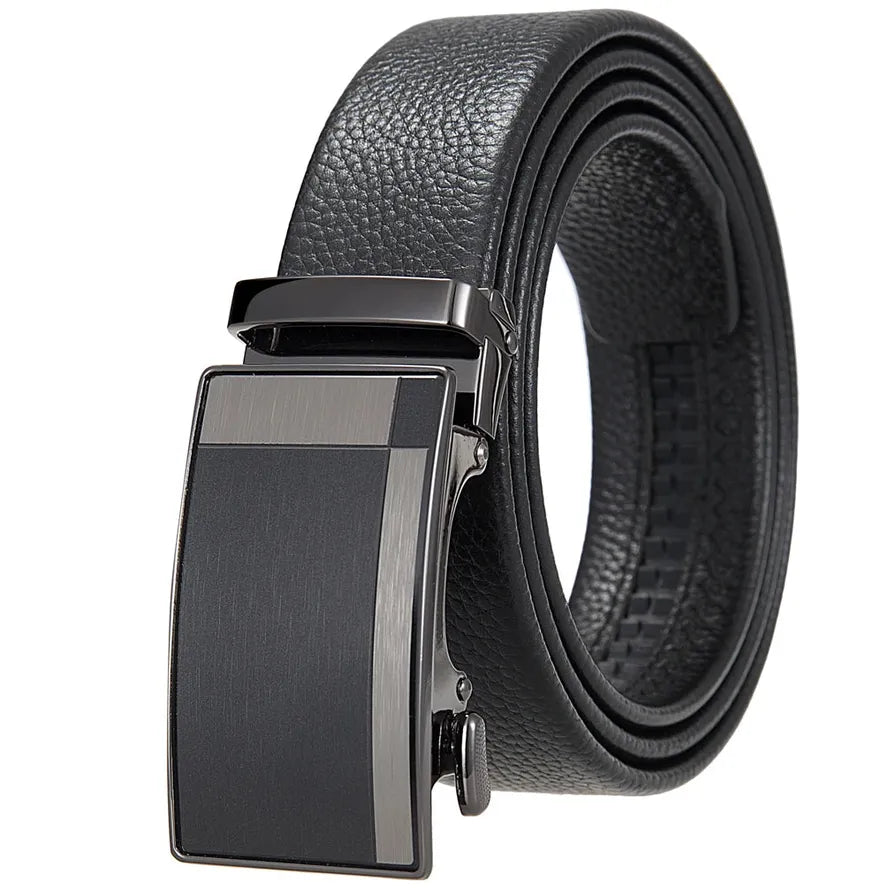 HKM-423187 Men's First Layer Cowhide Leather Automatic Buckle Belt - Model LY36-25638-5