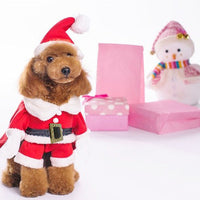HKM-4233149 Festive Dog Sweatshirt with Hat - Christmas Apparel in Red and Green, Available in Multiple Sizes