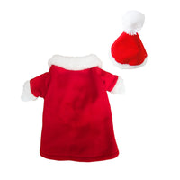 HKM-4233149 Festive Dog Sweatshirt with Hat - Christmas Apparel in Red and Green, Available in Multiple Sizes