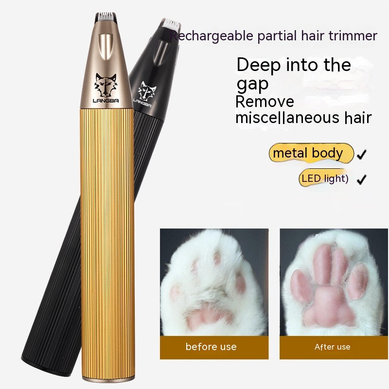 HKM-4233661 Electric Pet Foot Shaver Clipper for Dogs - Metal LED Design with Accessories