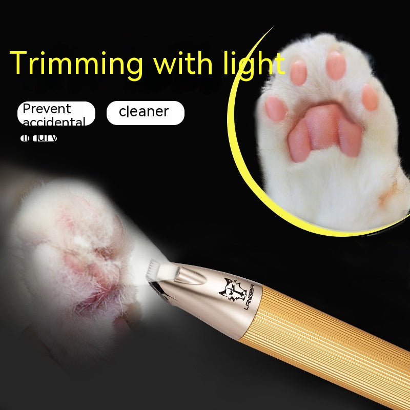 HKM-4233661 Electric Pet Foot Shaver Clipper for Dogs - Metal LED Design with Accessories