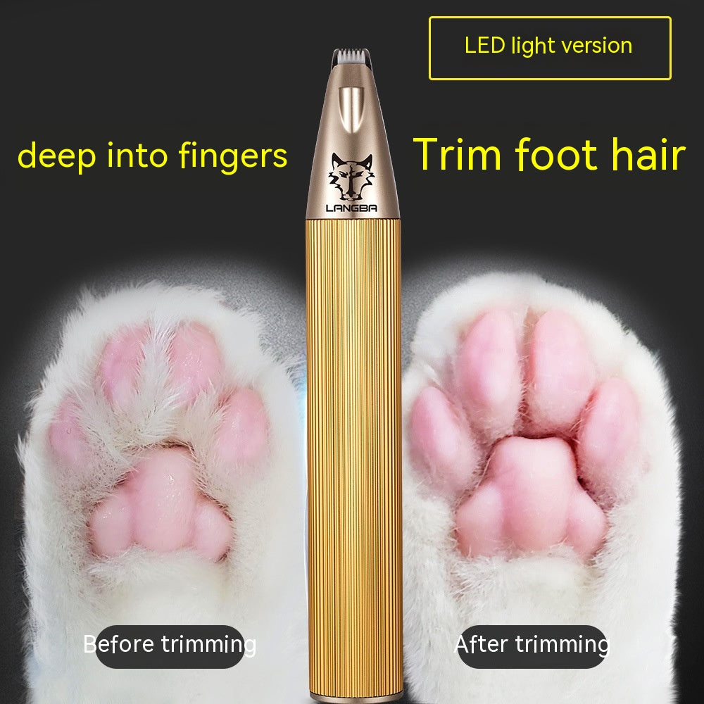 HKM-4233661 Electric Pet Foot Shaver Clipper for Dogs - Metal LED Design with Accessories