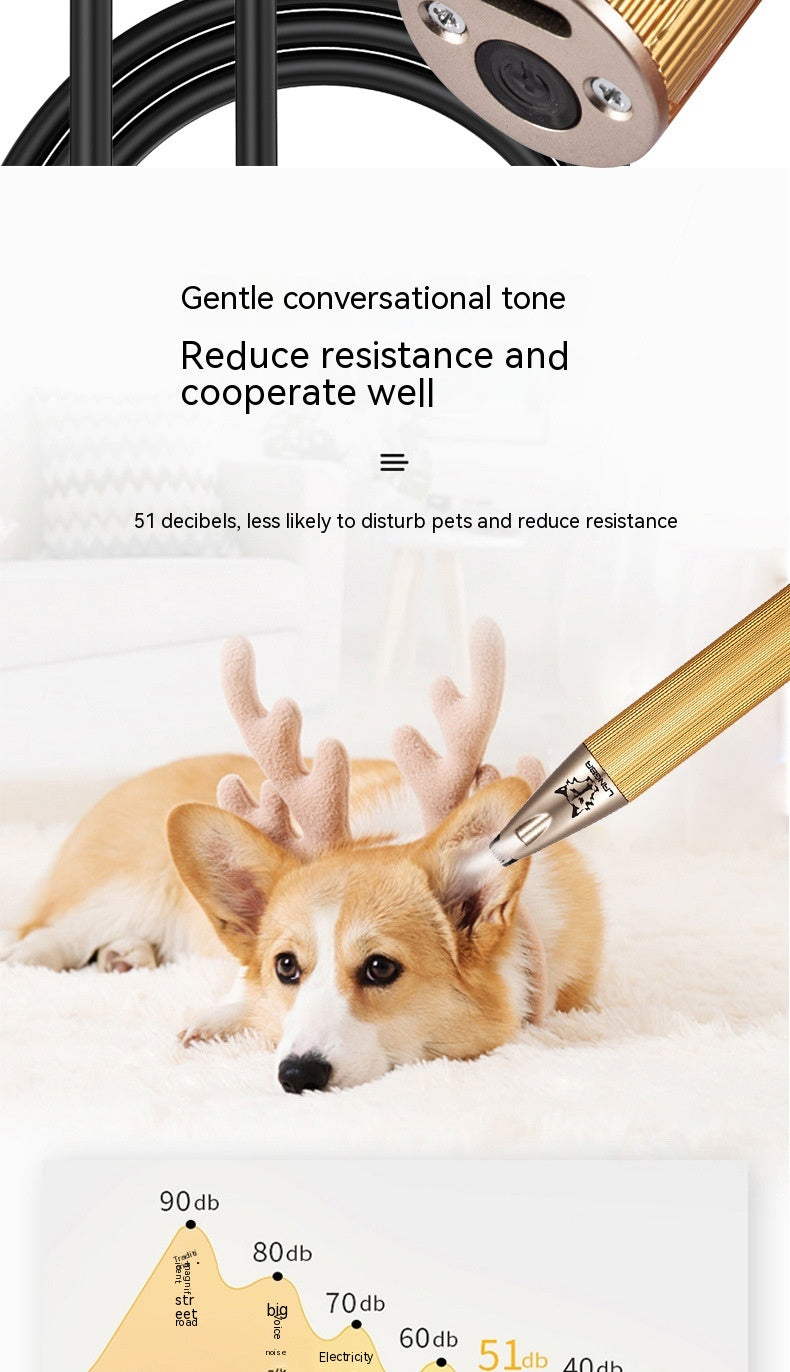 HKM-4233661 Electric Pet Foot Shaver Clipper for Dogs - Metal LED Design with Accessories