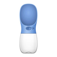 HKM-4233917 Portable Dog Water Bottle with Anti-Bacterial Material and One-Touch Waterproof Design, 350ml Blue