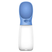 HKM-4233917 Portable Dog Water Bottle with Anti-Bacterial Material and One-Touch Waterproof Design, 350ml Blue