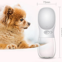 HKM-4233917 Portable Dog Water Bottle with Anti-Bacterial Material and One-Touch Waterproof Design, 350ml Blue