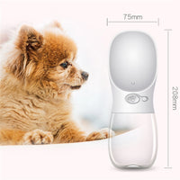 HKM-4233917 Portable Dog Water Bottle with Anti-Bacterial Material and One-Touch Waterproof Design, 350ml Blue
