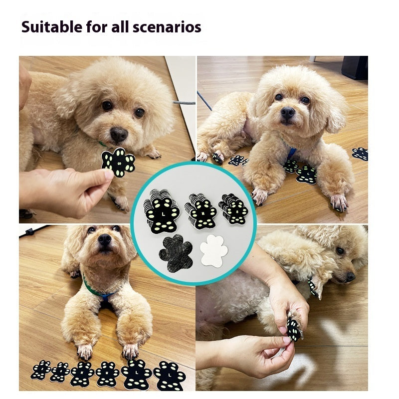 HKM-4234685 Breathable Silicone Cloth Dog Claw Protection Footstickers - 8 Pack Sizes S & M