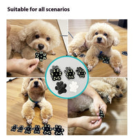 HKM-4234685 Breathable Silicone Cloth Dog Claw Protection Footstickers - 8 Pack Sizes S & M