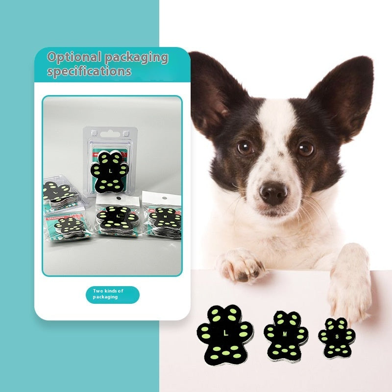 HKM-4234685 Breathable Silicone Cloth Dog Claw Protection Footstickers - 8 Pack Sizes S & M