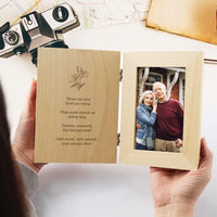 HKM-423507 Personalised Double Hinged Wooden Photo Frame for Memorable Moments