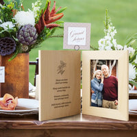 HKM-423507 Personalised Double Hinged Wooden Photo Frame for Memorable Moments