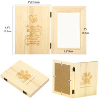HKM-423507 Personalised Double Hinged Wooden Photo Frame for Memorable Moments