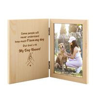 HKM-423507 Personalised Double Hinged Wooden Photo Frame for Memorable Moments