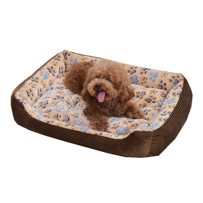 HKM-4235325 Soft Plush Dog Cat Bed Warm Sleep Mat for Small Pets in Various Sizes
