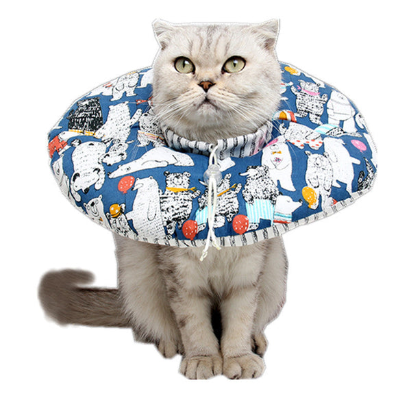 HKM-4235453 Cotton Non-Slip Pet Ring for Cats and Small Dogs, Soft Fabric, Adjustable Fit