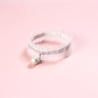 HKM-4235837 Adjustable Velvet Lace Pet Collar with Golden Bell for Cats and Dogs - Insect Repellent Design