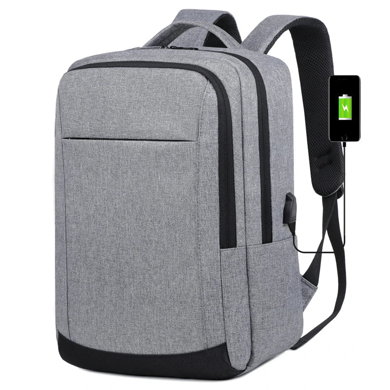HKM-423699 Waterproof Unisex Business Backpack with USB Port and Character Pattern for Men’s Laptops and Notebooks