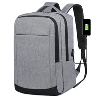 HKM-423699 Waterproof Unisex Business Backpack with USB Port and Character Pattern for Men’s Laptops and Notebooks