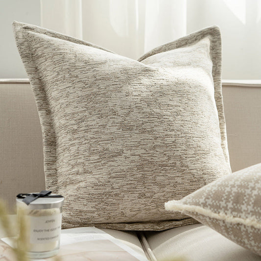 HKM-423763 Oatmeal Square Throw Pillow Cover for Living Room 45x45 cm