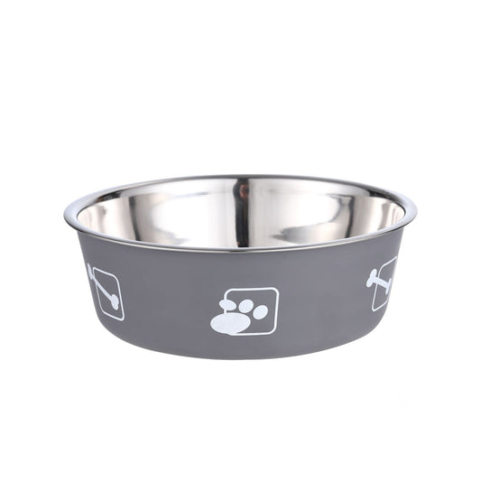 HKM-4238013 Stainless Steel Pet Food Bowl in Random Colors - Available in Multiple Sizes