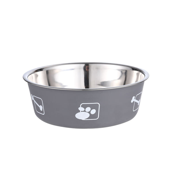 HKM-4238013 Stainless Steel Pet Food Bowl in Random Colors - Available in Multiple Sizes