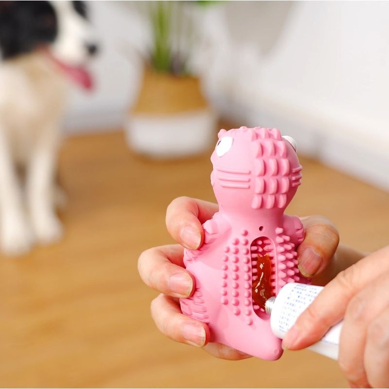 HKM-4238653 Leak-Proof Dinosaur Dog Toy in Various Colors for Long-Lasting Chewing Fun