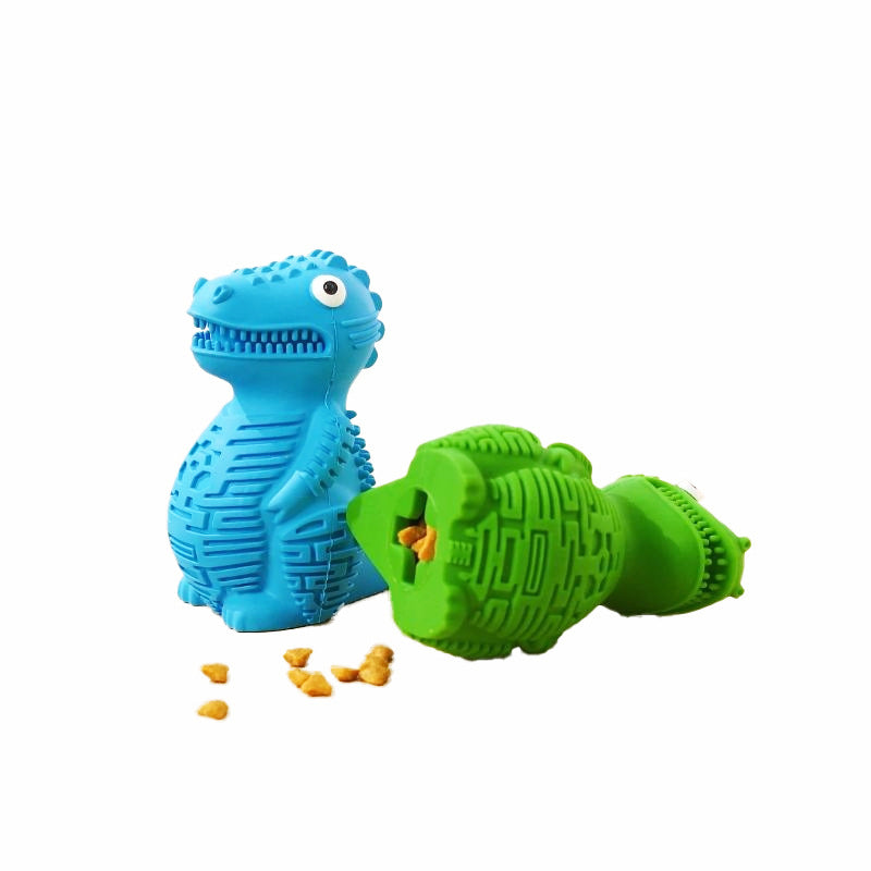 HKM-4238653 Leak-Proof Dinosaur Dog Toy in Various Colors for Long-Lasting Chewing Fun