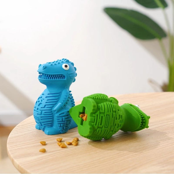 HKM-4238653 Leak-Proof Dinosaur Dog Toy in Various Colors for Long-Lasting Chewing Fun